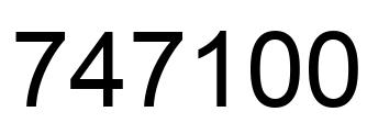 Number 747100 black image