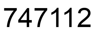 Number 747112 black image