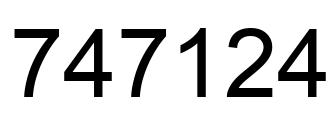 Number 747124 black image