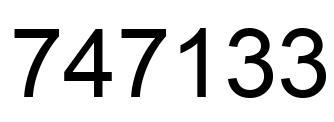Number 747133 black image