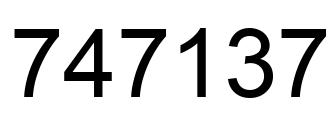 Number 747137 black image