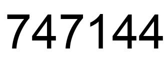 Number 747144 black image