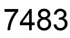 Number 7483 black image