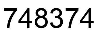 Número 748374 imagen negro