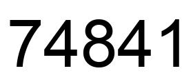 Number 74841 black image
