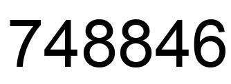 Number 748846 black image