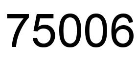 Número 75006 imagen negro