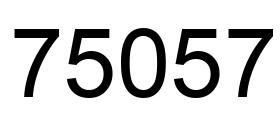 Número 75057 imagen negro