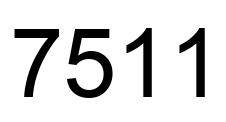 Number 7511 black image