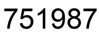 Number 751987 black image