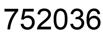 Number 752036 black image