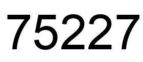 Número 75227 imagen negro