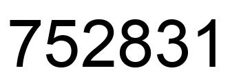 Número 752831 imagen negro