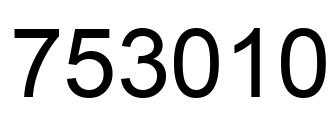 Number 753010 black image