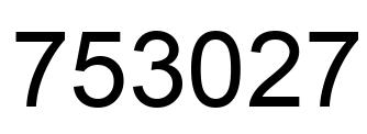 Número 753027 imagen negro