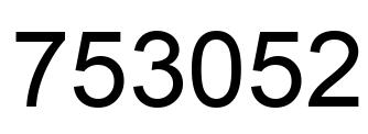 Number 753052 black image