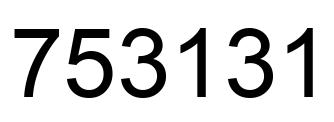 Number 753131 black image