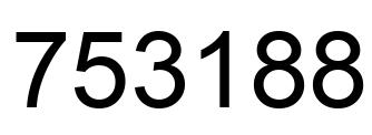 Número 753188 imagen negro