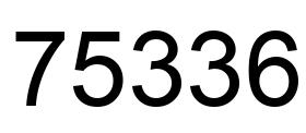 Number 75336 black image