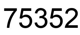 Número 75352 imagen negro