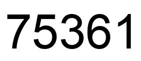 Número 75361 imagen negro