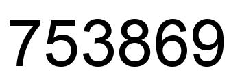 Number 753869 black image