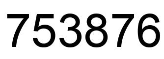 Number 753876 black image