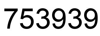 Number 753939 black image