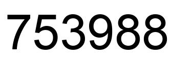 Número 753988 imagen negro