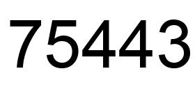 Número 75443 imagen negro