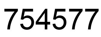 Número 754577 imagen negro