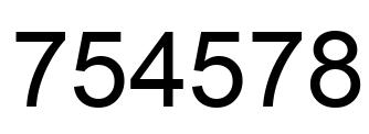 Número 754578 imagen negro