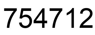 Number 754712 black image