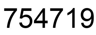 Number 754719 black image