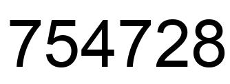 Número 754728 imagen negro