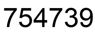 Número 754739 imagen negro