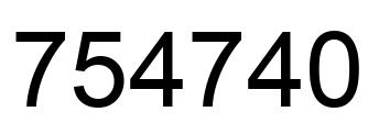 Número 754740 imagen negro