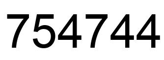 Número 754744 imagen negro