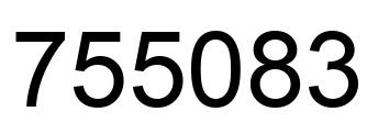 Number 755083 black image