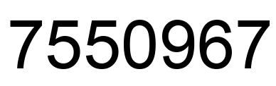 Número 7550967 imagen negro