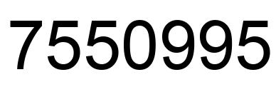 Number 7550995 black image