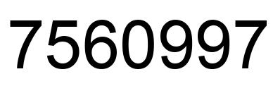 Número 7560997 imagen negro