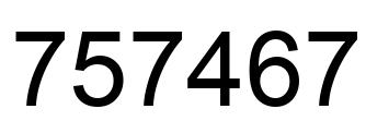 Número 757467 imagen negro