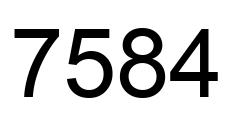 Número 7584 imagen negro
