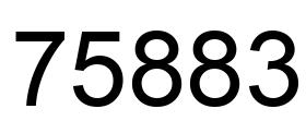 Número 75883 imagen negro