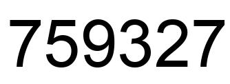 Número 759327 imagen negro