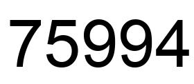 Number 75994 black image