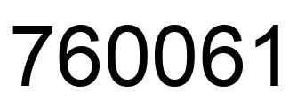Number 760061 black image