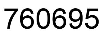 Number 760695 black image