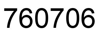 Número 760706 imagen negro
